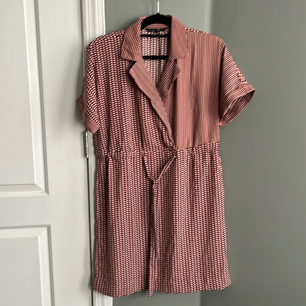 Vero Moda tie waist dress size medium retro house dress casual